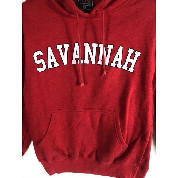 Savanna Red Heavy Weight Sweater Sweatshirt Hoodie Men’s Size Small - Picture 2 of 13